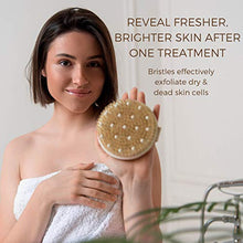 Load image into Gallery viewer, Dry Brushing Body Brush - Best for Exfoliating Dry Skin, Lymphatic Drainage and Cellulite Treatment - Organic Spa Exfoliation and Massage Scrub Brush with Natural Boar Bristles