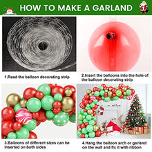 Load image into Gallery viewer, Christmas Balloon Arch Kit, Red Green Gold Christmas Balloons Garland, 84pcs Latex Balloons Agate Balloons for Indoor Outdoor Christmas Party Wintertime Holiday New Year Birthday Decorations