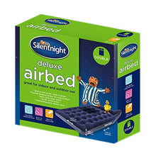 Load image into Gallery viewer, Silentnight Double Air Bed with Built-In Foot Pump – Inflatable Flocked Blow Up Camping Mattress for Camping, Caravans and Home Guests – Built in Pillow and Pump – 191 x 137 x 28cm