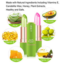Load image into Gallery viewer, 2 Packs Aloe Vera Lipstick , Kaynest Lips Moisturizer Long Lasting Nutritious Lip Balm Magic Temperature Color Change Lip Gloss (Set-A)
