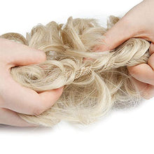 Load image into Gallery viewer, 2 Pack-Hairpiece Scrunchy Scrunchie Bun Updo,Hair Ribbon Ponytail Extensions Hair Extensions Wavy Curly Messy Hair Bun Donut Hair Chignons Hair Piece Wig Plum Red