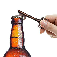 Load image into Gallery viewer, SHUNING 50Pcs Key Bottle Opener Wedding Souvenirs Vintage Beer Opener Keychain with Paperboard Tag Card Party Favours Event Party Supplies (8cm)