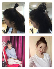 Load image into Gallery viewer, Remeehi Real Human Hair Bun Extension Donut Chignon Scrunchie Bun Up Do Hair Pieces Wavy Curly or Messy Ponytail Extension Dark Brown