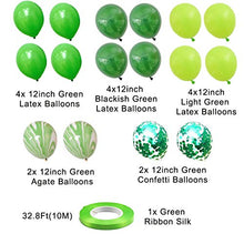 Load image into Gallery viewer, Dinosaur Party Supplies - 70 pcs for Birthday Decorations Dino Party Decorations for kids dinosaur party favors Dinosaur party balloons Dinosaur Cake Topper jungle Latex Balloons with Pump tattoo