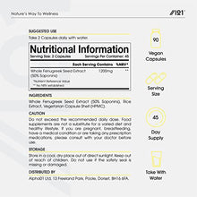 Load image into Gallery viewer, Whole Fenugreek Seed Extract Capsules - 1200mg - High Strength 50% Saponins - Trigonella Foenum Graecum - Gluten Free, 90 Vegan Caps