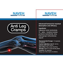 Load image into Gallery viewer, Anti Leg Cramps Magnesium Supplement for Muscle Pain Relief, 190mg, Nocturnal Leg Cramps, Pregnancy Cramps, Calf Cramps, Cramps in Feet, Charley Horse, Proven Remedy by Naveh Pharma (50 Caps)