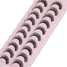 Load image into Gallery viewer, wiwoseo False Eyelashes Russian Strip Lashes Natural Wispy Fluffy Lashes 3D Effect Fake Eyelashes 10 Pairs Pack
