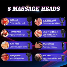 Load image into Gallery viewer, Massage Gun Deep Tissue UK, Udream 30 Speeds Powerful Percussion Massager with 8 Massage Heads, Fascia Gun Muscle Gun with LCD Display, Low Noise Muscle Pain Relief Recovery