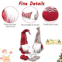 Load image into Gallery viewer, Leipple Gnome Christmas Ornaments - Handmade Swedish Tomte Gnomes Plush Scandinavian Santa Elf Table Ornaments Christmas Tree Hanging Decoration Home Decor for Hourse,Restaurants,Office - 3 Packs