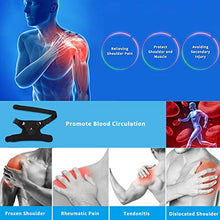 Load image into Gallery viewer, Anoopsyche Adjustable Shoulder Brace for Right and Left, Neoprene Rotator Cuff Support Compatible with Hot/Cold Pad, Dislocated AC Joint, Frozen Shoulder, Sprain, Soreness, Tendinitis