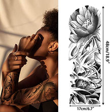 Load image into Gallery viewer, Aresvns Temporary Tattoo for Women Teen Girls and kids ,8 Sheets Full Arm Leg Temporary Tattoo Flowers,Waterproof and Long-Lasting Realistic Fake Tattoos