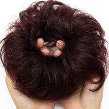 Load image into Gallery viewer, 100% Human Hair Messy Hair Bun Extension Curly Hair Scrunchies Chignon Extensions Updo Bun Ponytail Donut Hairpiece for Women