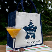 Load image into Gallery viewer, Teacher Stuff Canvas Bag (Navy bag - Navy text) | Teacher gift for women and men | Available in 4 Colours | Gift as a Leaving Present, End of School Year or just to Say Thank You