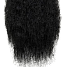 Load image into Gallery viewer, Long Curly Drawstring Ponytail Wig For Women 22 inch Clip in Wavy Natural Ponytail Extension for Womens Wrap Around Pony Tail (Dark Black-1b#)