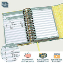 Load image into Gallery viewer, Boxclever Press Budget Planner. Compact Budget Book to Manage Personal Finance. Undated Budget Planner Organizer with Expense & Bill Trackers. Personal Accounts Book with Pockets - 18 x 11.5 cm