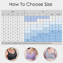 Load image into Gallery viewer, HBselect Women's Seamless Maternity Nursing Bra, L, Black + Gray + Purple