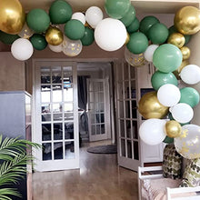 Load image into Gallery viewer, Balloon Garland Kit, 121pcs Balloon Arches Garland Set, Olive Green,White, Confetti Balloons and Gold Metallic Latex Balloons for Birthday Wedding Baby Shower Party Decoration(Green)