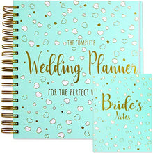 Load image into Gallery viewer, Wedding Planner Book and Notebook Set – UK Bride and Groom Planning Journal Organiser Bridal, Zip-Lock Pocket, Checklists, Engagement Gift, Countdown Calendar & Organising Diary