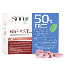 Load image into Gallery viewer, 500Cosmetics - Natural Supplement to Increase and Firm Feminine Breast - 100% Natural Ingredients - Made in EU - 60 Tablets. (2)