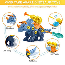 Load image into Gallery viewer, Dinosaur Toys for Boys, SPLAKS 4-Pack Dinosaur Construction Toys Boys Toys with Storage Box Electric Drill Soft Arrows, Educational STEM Toys Gift for Kids Age 3-6