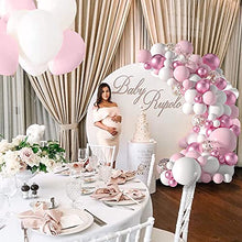 Load image into Gallery viewer, 127 Pcs Balloon Garland Kit, Pink White Latex Balloon Arch Kit with Gold Confetti Balloon, Party Balloon Decorations for Wedding Baby Shower Birthday Anniversary Festival Party Decorations