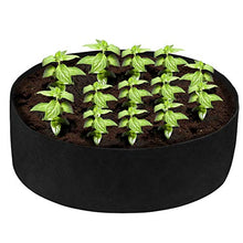 Load image into Gallery viewer, Soyizom Raised Garden Grow Bag Pots Bed, Fabric Raised Planting Bag,Round Garden Planting Box Breathable Container at Outdoor indoor for Herb Flower Vegetable Plants.(Black,15 Gallon)