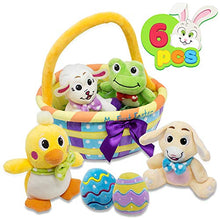 Load image into Gallery viewer, My First Easter Egg Basket Stuffed Plush Playset for Baby Kids Easter Theme Party Favor, Easter Eggs Hunt, Basket Stuffers Fillers, Party Supplies Décor Props Decorations, Easter Gifts.