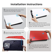 Load image into Gallery viewer, NexiGo PS5 Accessories Cover Set, PS5 Controller Faceplate & Protective Shell Cover for PlayStation 5 Digital Edition, Anti-Scratch Dustproof Protective Cover for Sony PS5 Console (Red)