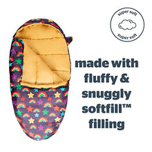 Load image into Gallery viewer, Silentnight Kids Rainbows Mummy Style Sleeping Bag - Boys Girls Children Toddler Spring Summer Holiday Sleep Bags - Machine Washable Junior Camping Essentials