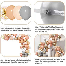 Load image into Gallery viewer, Blush Peach Balloon Garland Arch Kit , Toptap 129 Packs Balloon Garland Kit, Rosegold and Pink Birthday Hen Party Decoration for Girls Women Men Wedding Anniversary Bridal Engagement Baby Shower