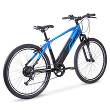Load image into Gallery viewer, 26” HYPER MTB Electric Bike with 36V 7.8Ah Integrated Battery, Aluminium Frame, Front Suspension, Black/Blue