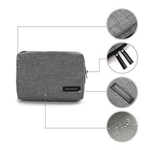 Load image into Gallery viewer, BAGSMART Electronics Accessories Organiser Bag, Portable Electronics Carrying Case Travel Small for Cables, Powerbank, Earphone, USB Sticks, SD Card (Grey)