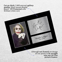 Load image into Gallery viewer, HWC Trading Heath Ledger Gift Signed A4 Printed Autograph The Joker Batman Gifts Print Photo Picture Display