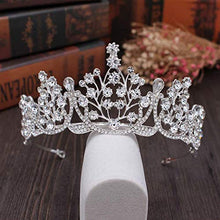 Load image into Gallery viewer, Bridal Tiara Wedding Tiara Crystal Rhinestones Bridal Tiara Crown Headband for Girl Women Decoration on Birthday Wedding Party Prom