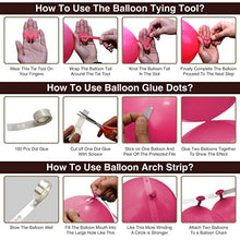 Load image into Gallery viewer, TAZYIN Balloon Arch Kit Pink, White Balloon Garland -125 PCS For Birthday Decorations, Gold Pink Balloons with Strip, Knotter For Birthday Party Boy & Girl, Wedding Bridal Engagement, Baby Shower