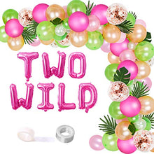 Load image into Gallery viewer, Kreatwow Two Wild Birthday Decorations Girl Balloon Garland Arch Kit for Jungle Safari 2nd Birthday Party Supplies 94 Pack