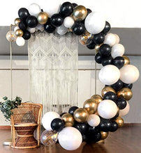 Load image into Gallery viewer, Balloon Garland Arch Kit 92pcs Black and Gold White Balloons Garland Classic Aristocratic Style for Birthday Party New Year Graduation Events Decorations