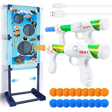 Load image into Gallery viewer, DX DA XIN Moving Shooting Targets Game Electric Scoring Target Kids Toy with 2 Popper Guns 18 Foam Balls Outdoor Garden Toys Gifts for Boys Girls 110 x 42cm