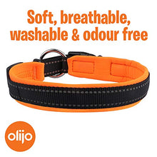 Load image into Gallery viewer, Padded Dog Collar, UK Brand, Adjustable, Reflective, Ultra Soft Breathable Neoprene padding. 4 sizes, 5 colours, Premium X-Strong Nylon, plus Safety Buckle. Odour Resistant & Fast Drying