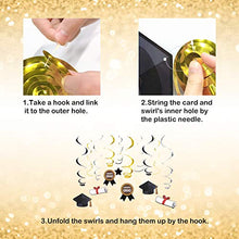 Load image into Gallery viewer, Graduation Party Decorations 2022 Black and Gold Graduation Congrats Balloons We are So Proud of You Banner Graduation Cap Garland Hanging Swirls Confetti Congratulations Balloons Grad Party Supplies