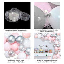 Load image into Gallery viewer, GRESAHOM Balloon Garland Arch Kit , 107pcs Silver Confetti Party Balloons Pink White Latex Balloons Set for Wedding, Birthday, Hen Party, Baby Shower, Anniversary or Christmas Decorations