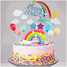 Load image into Gallery viewer, iZoeL 21pcs Unicorn Cake Topper Kit Cloud Rainbow Balloon Happy Birthday Banner Cake Decoration For Boy Girl Kid Birthday