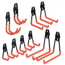 Load image into Gallery viewer, Garage Hooks,Reehi Steel Heavy Duty Garage Storage Hooks for Organizing Power Tools,Ladder,Bulk Items (pack of 10)