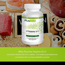 Load image into Gallery viewer, Plusvive Highly Dosed Vitamin B12 Tablets With Enhanced Bioavailability