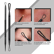 Load image into Gallery viewer, Blackhead Remover Tool,JOLIFILE 7pcs Pimple Popper Tool Kit,Acne Comedone Extractor Tools with Tweezers for Nose Face Blemish Whitehead Popping-Black