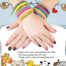 Load image into Gallery viewer, Kalolary 288 PCS Children False Nails, Cute False Nails Press on Pre-glue Full Cover Gradient Color Rainbow Pattern Short Nails with 2PCS Double-Side Glue Nail Stickers,Exquisite Gifts for Girls