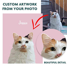 Load image into Gallery viewer, Custom Pet Portrait Print, Dog Lover Gifts, Custom Dog Portrait, Unique Gift, Pet Portrait from Photo, Personalised Cat Owner Portrait, Unique Present, Pet Memorial, Wedding Gift Idea Women or Men