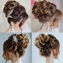 Load image into Gallery viewer, ZAIQUN Short Messy Curly Dish Hair Bun Extension Easy Stretch hair Combs Clip in Ponytail Extension Scrunchie Chignon Tray Ponytail Hair piece Wig Hairpieces