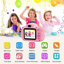 Load image into Gallery viewer, PROGRACE Kids Camera Girls & Boys Toys - Children Digital Camera for Kids Age 3 4 5 6 7 8 9 10 Year Old Birthday Girl Gifts Kids Camcorder Camera Toddler Video Recorder 1080P 2Inch Pink