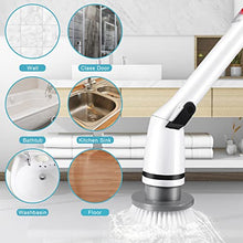Load image into Gallery viewer, Electric Spin Scrubber, Cordless Shower Cleaner, Electric Cleaning Brush with Tool-Free Adjustable Extension Arm and 3 Replaceable Cleaning Brush Heads for Tile, Tub, Kitchen, Floor, Bathroom